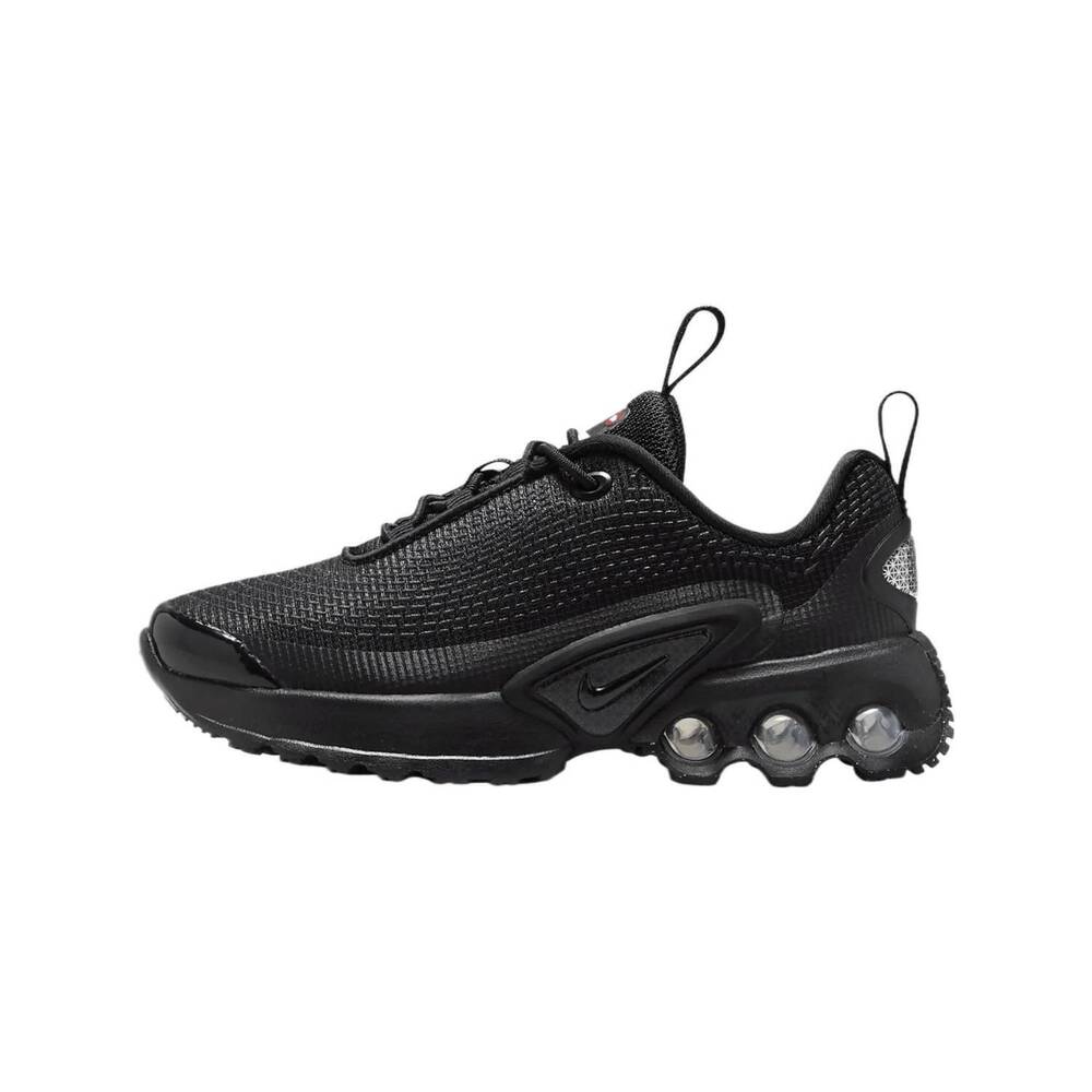 NEW NIKE little kid's air max dn shoes in black/black/metallic dark grey/black